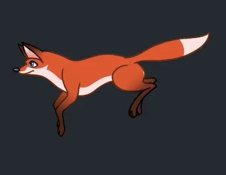 Cartoon Running Fox Lottie animation preview
