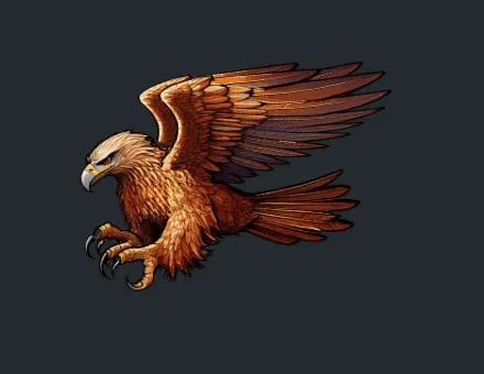Eagle Game Character Fly animation preview