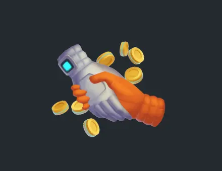 Handshake Game Coins Lottie animation preview