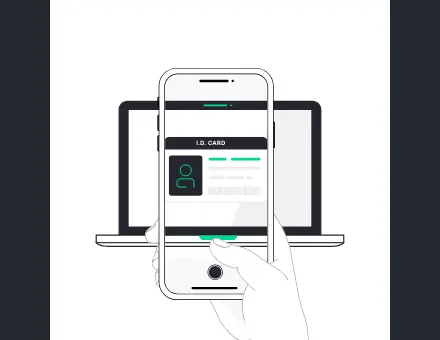 Laptop ID Card Lottie animation preview