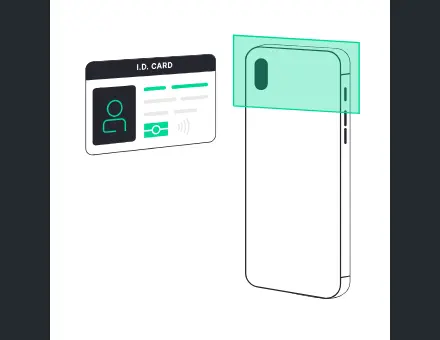 NFC Card Phone — original animation reference