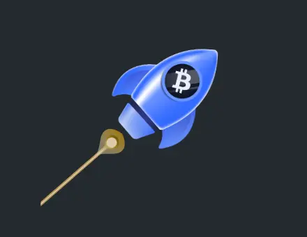 Rocket Bitcoin Crypto Up — original animation reference