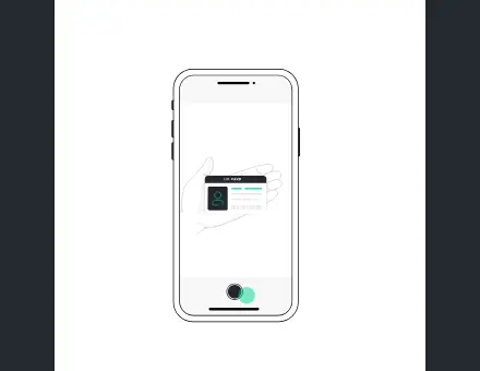 UI ID Card Close Far animation preview
