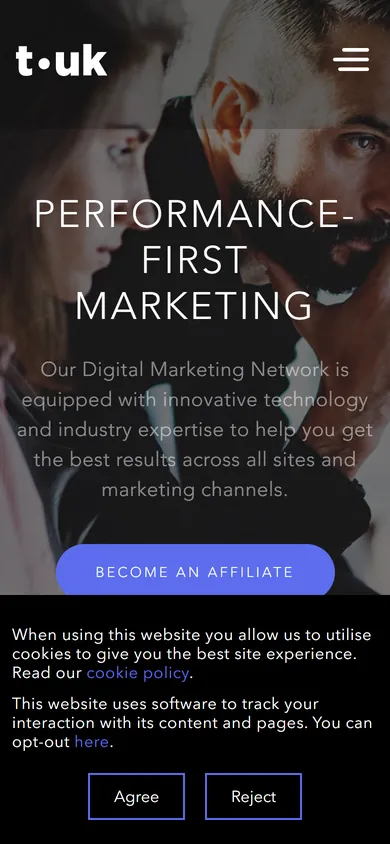 T.uk (TdotUK) mobile home screen
